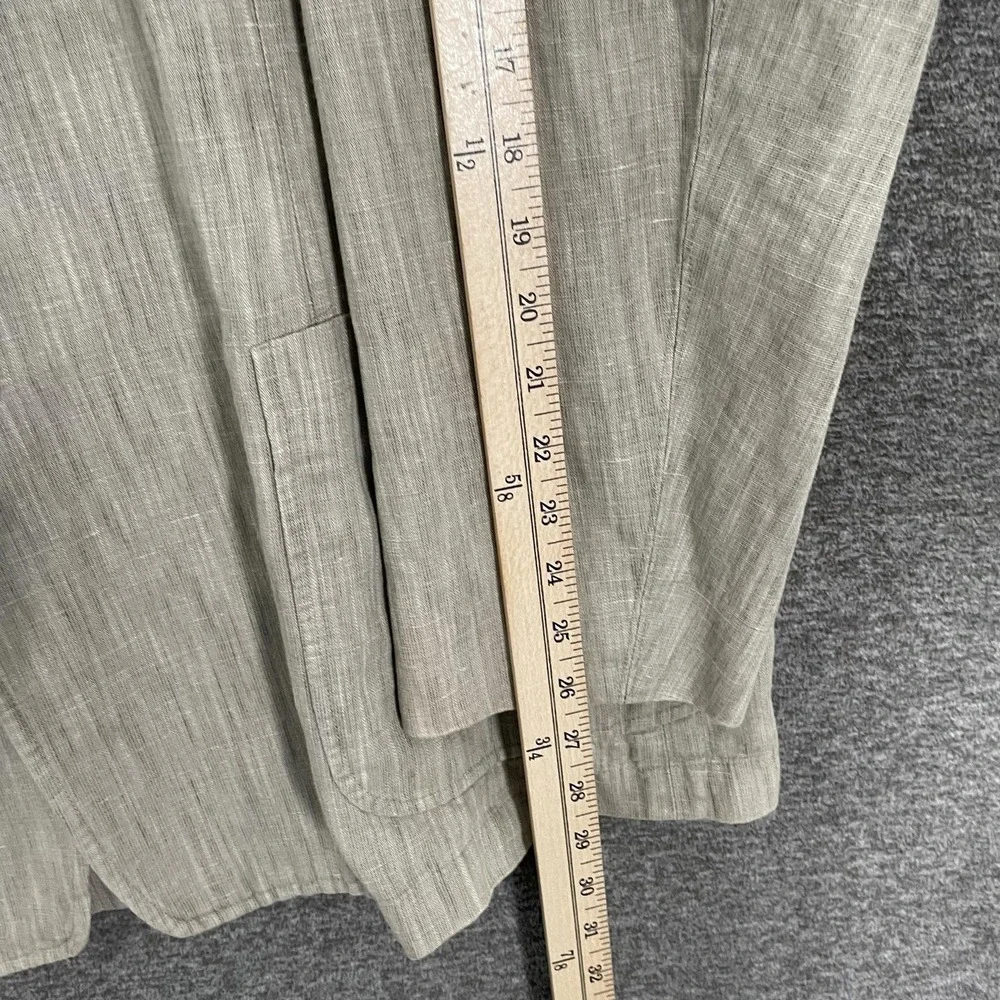 Tommy Bahama Island Soft Jacket Mens XL Beige Cotton Linen Overcoat Button Front
